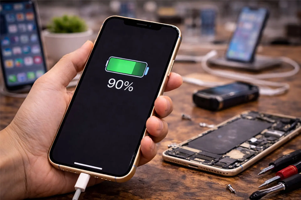 Tại ngưỡng 85%, viên pin vẫn đảm bảo nguồn điện ổn định cho con chip hoạt động hết công suất
