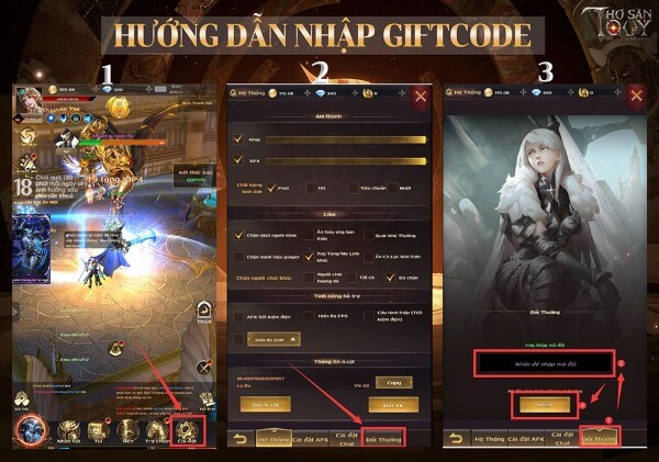 Các bước nhập code Thợ Săn Quỷ chi tiết