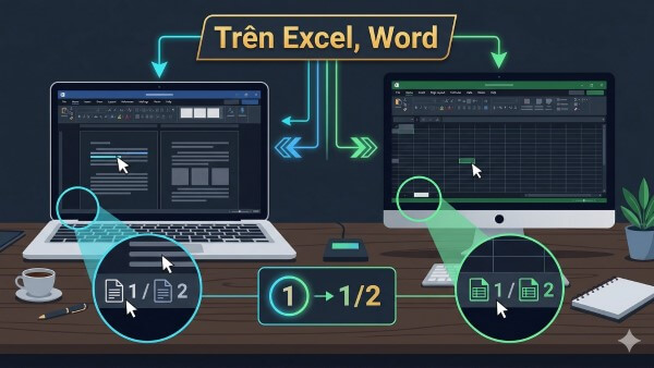 Xác định current page trong Word hoặc Excel