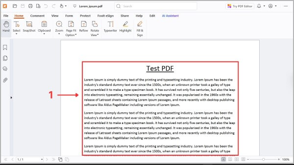 Mở file PDF cần in