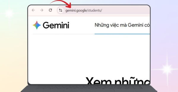 Truy cập trang Gemini for Students của Google
