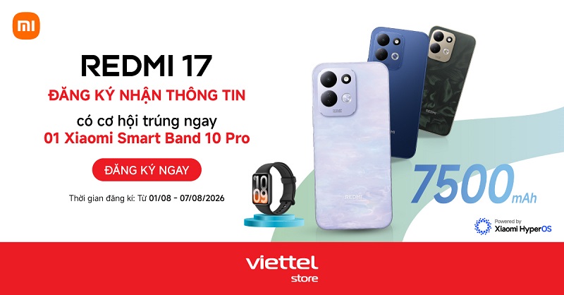 Đăng ký nhận thông tin Redmi 17
