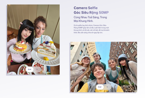 Camera Selfie Góc Siêu Rộng 50MP trên Reno16 F 5G giúp ghi lại trọn vẹn từng gương mặt