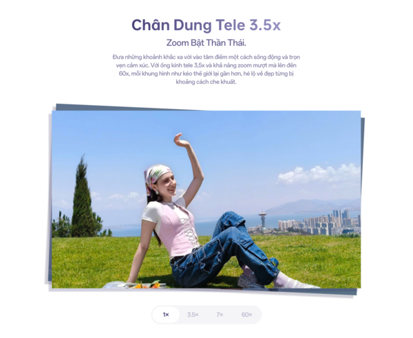 Bắt trọn thần thái tự nhiên từ khoảng cách xa chân thực với chế độ Chân Dung Tele 3.5x