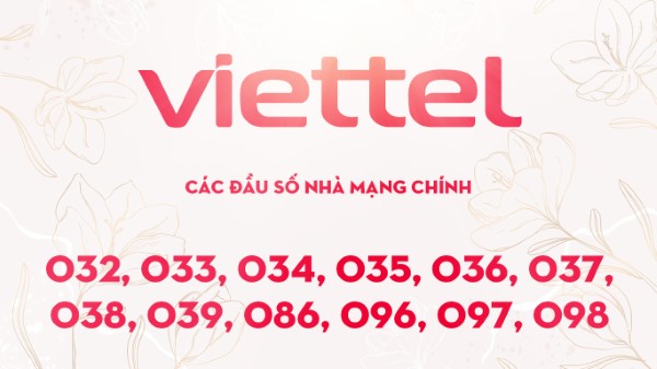 Các đầu số của nhà mạng Viettel
