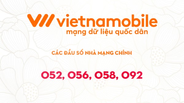 Các đầu số của nhà mạng Vietnamobile 