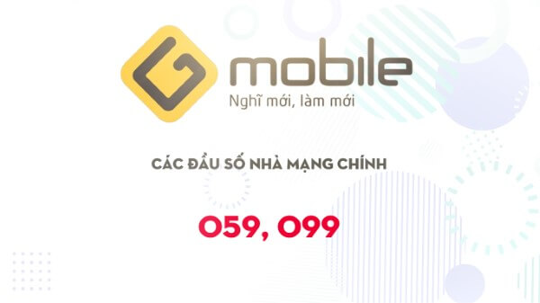 Các đầu số của nhà mạng Gmobile (Gtel)