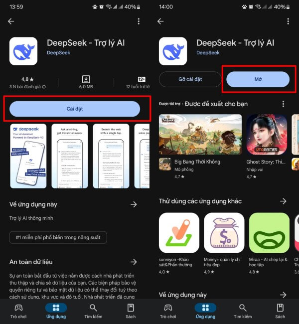 Hướng dẫn tải Deepseek về điện thoại