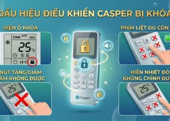 Cách mở điều khiển điều hòa Casper bị khoá nhanh chóng tại nhà