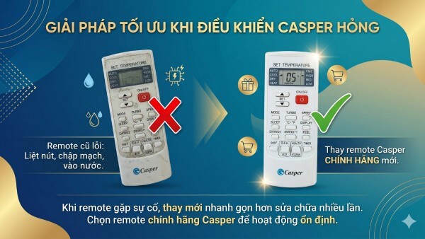 Biện pháp xử lý khi điều khiển điều hòa Casper bị loạn