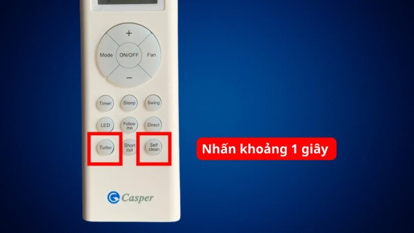 Nhấn giữ đồng thời hai nút TEMP "+" và TEMP "-" từ 2 đến 5 giây