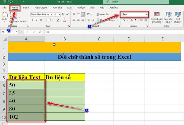 Chọn tab Data → Text to Columns