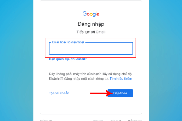 Đăng nhập email của bạn