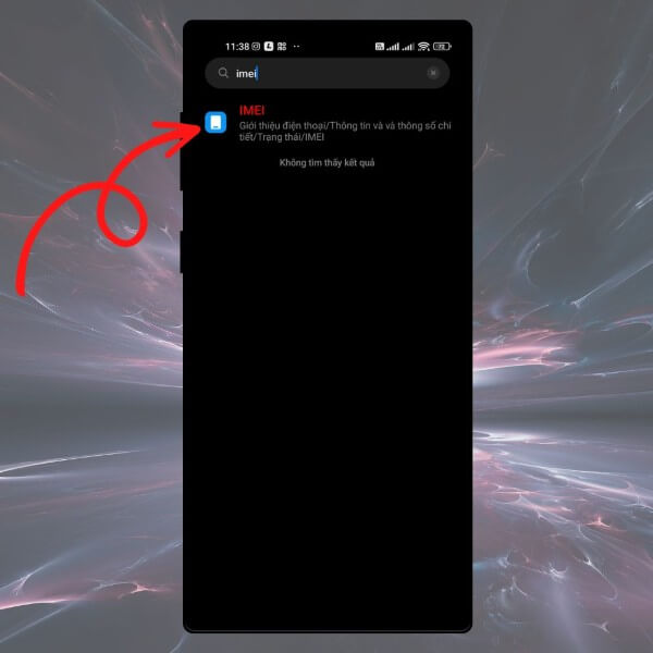 Tìm mục eSIM hoặc IMEI eSIM