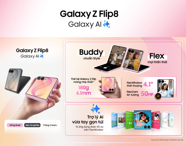 Samsung Galaxy Z Flip8 phù hợp với người dùng đa nhiệm