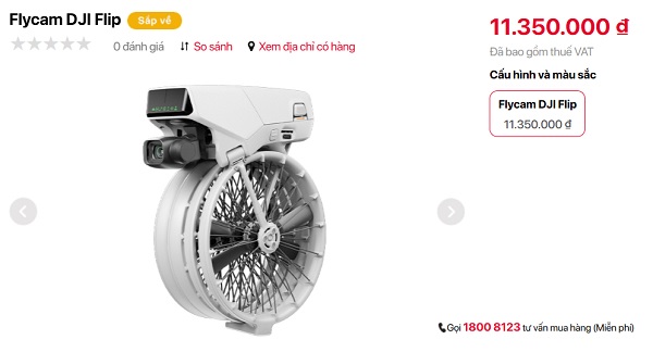Flycam DJI Flip được mở bán tại Vietlel Store mức giá hấp dẫn 11.350.000 đồng