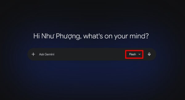 Chọn phiên bản AI (Flash)