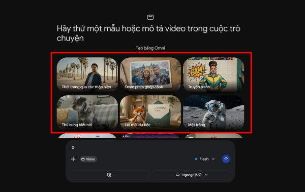 Chọn template phù hợp với nhu cầu