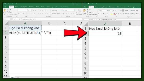 Công thức đếm ký tự bất kỳ trong Excel