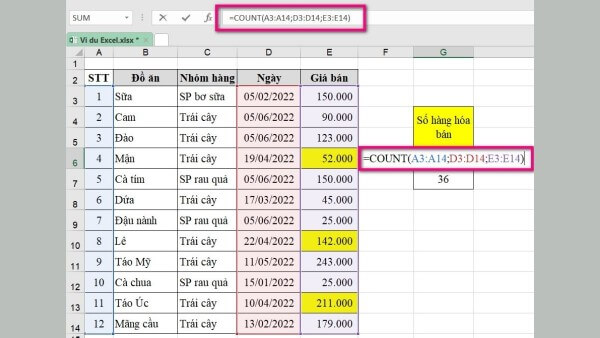 Những ưu điểm khi sử dụng hàm đếm số lượng trong Excel
