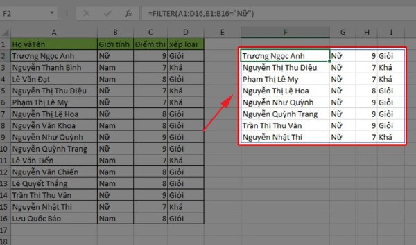 Nhấn Enter để nhận kết quả