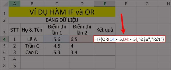 Một số lỗi thường gặp và cách khắc phục khi dùng hàm IF OR