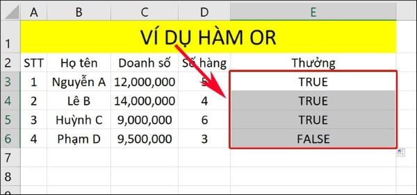 Nhấn Enter để nhận kết quả