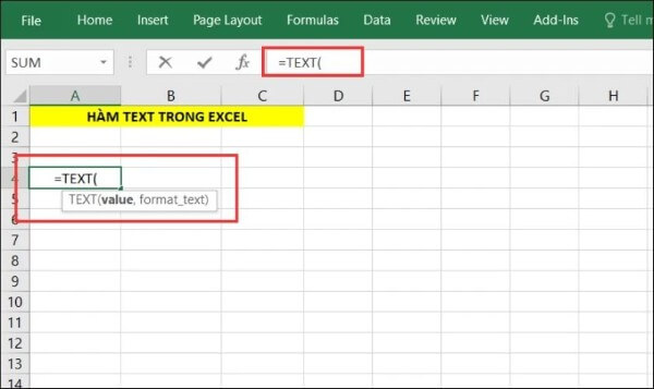 Chi tiết cú pháp hàm TEXT trong Excel