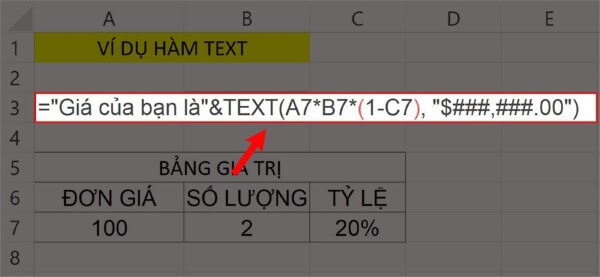 Ví dụ cách định dạng tiền tệ trong Excel