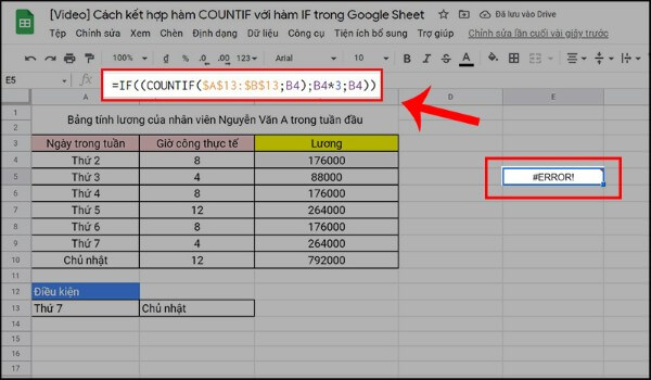 Công thức sử dụng hàm VLOOKUP để tính lương