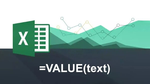 Công thức value như sau: =VALUE(text)