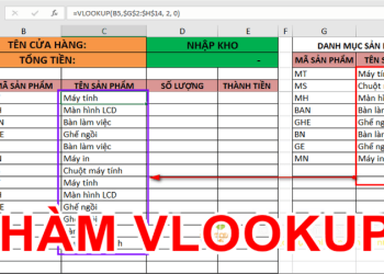 Cách tra cứu dữ liệu từ phải sang trái bằng hàm VLOOKUP ngược trong Excel đơn giản và hiệu quả