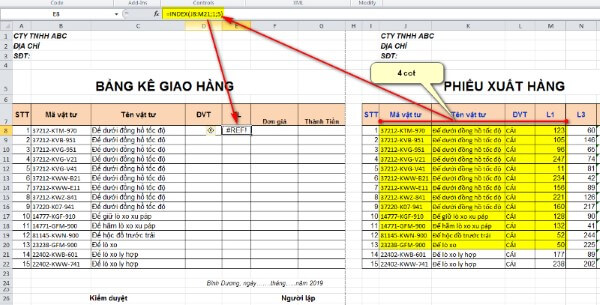 Nguyên nhân và cách khắc phục lỗi #REF!