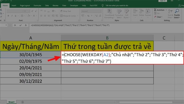Một số kinh nghiệm dùng hàm WEEKDAY hiệu quả