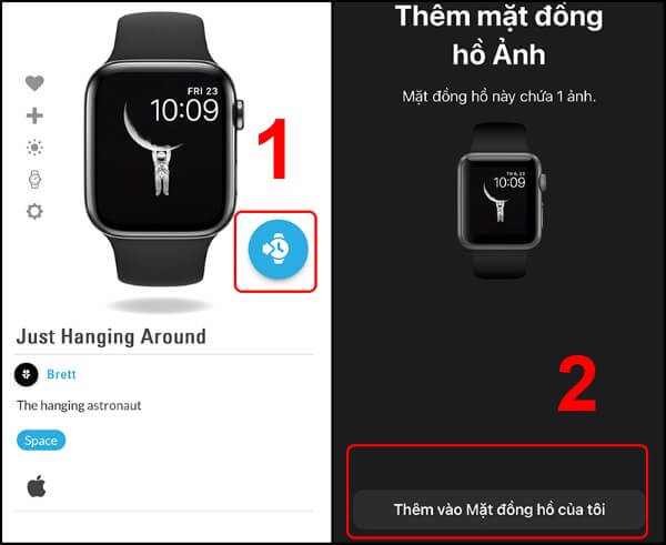 Nhấn chọn Thêm vào Mặt đồng hồ của tôi