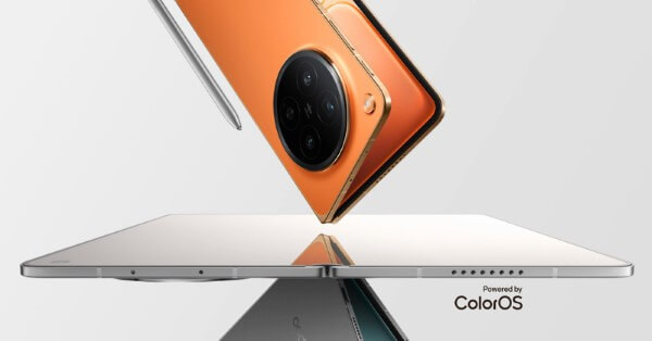 Màn hình chính của OPPO Find N6 có thiết kế gần vuông