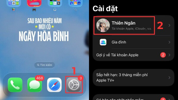 Chọn đăng nhập Apple ID cũ
