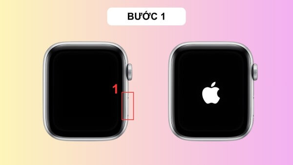 Nhấn giữ nút sườn Apple Watch