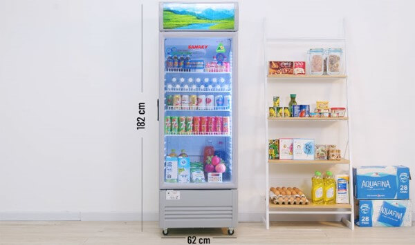 Tủ mát Sanaky thường có dung tích từ 100–1000 lít