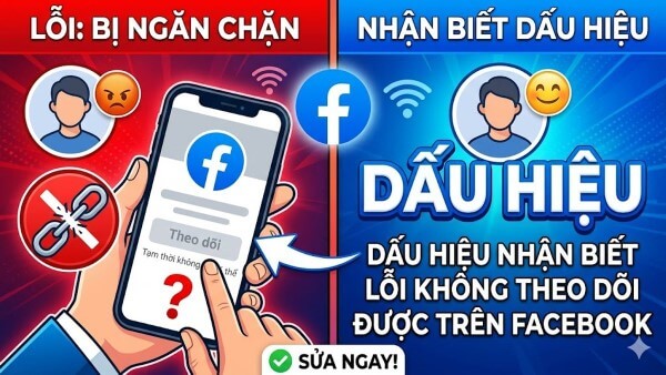 Những biểu hiện của lỗi không theo dõi được trên Facebook