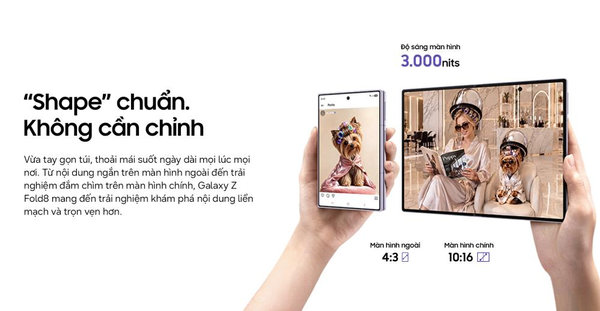 Màn hình Galaxy Z Fold8 được kỳ vọng tối ưu cho cả đa nhiệm, giải trí và sử dụng một tay