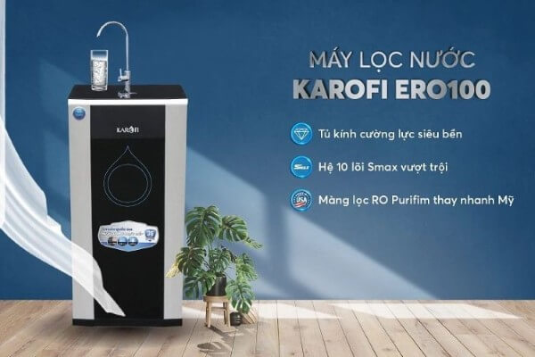Máy lọc nước Karofi có hệ thống lọc ổn định, thiết kế hiện đại