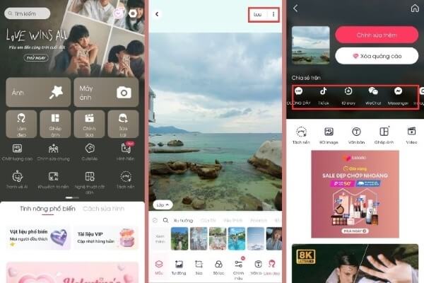 Những tính năng nổi bật của công cụ Meitu
