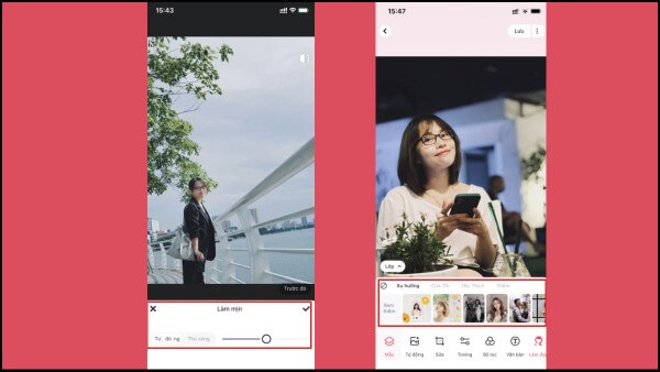 Chọn tính năng chỉnh sửa muốn sử dụng 