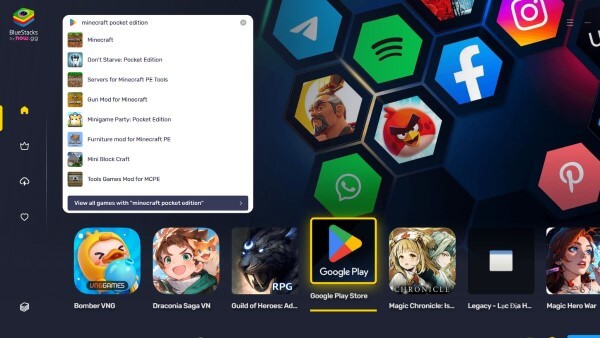 Tìm kiếm Minecraft trên Google Play