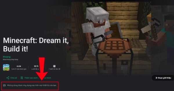 Tìm kiếm Minecraft và tải về