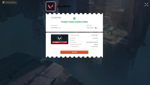 Xác nhận hoàn tất giao dịch