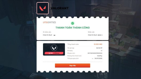 Xác nhận hoàn tất thanh toán