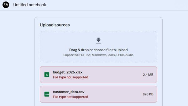 Nguyên nhân và cách sửa lỗi không hỗ trợ file Excel (.xlsx, .csv)