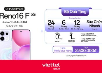 Trải nghiệm OPPO Reno16 F 5G, nhận phiếu mua hàng trị giá 2,5 triệu đồng
